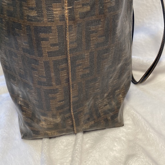 FENDI Zucca Spalmati Large Roll Tote Bag - Picture 10 of 17